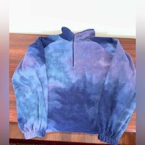 Misses Hollister, Blue and Purple fleece 3/4 Zip Pullover. Size Small.